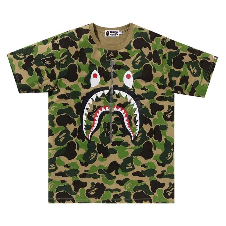 BAPE ABC Camo Shark T-Shirt Green