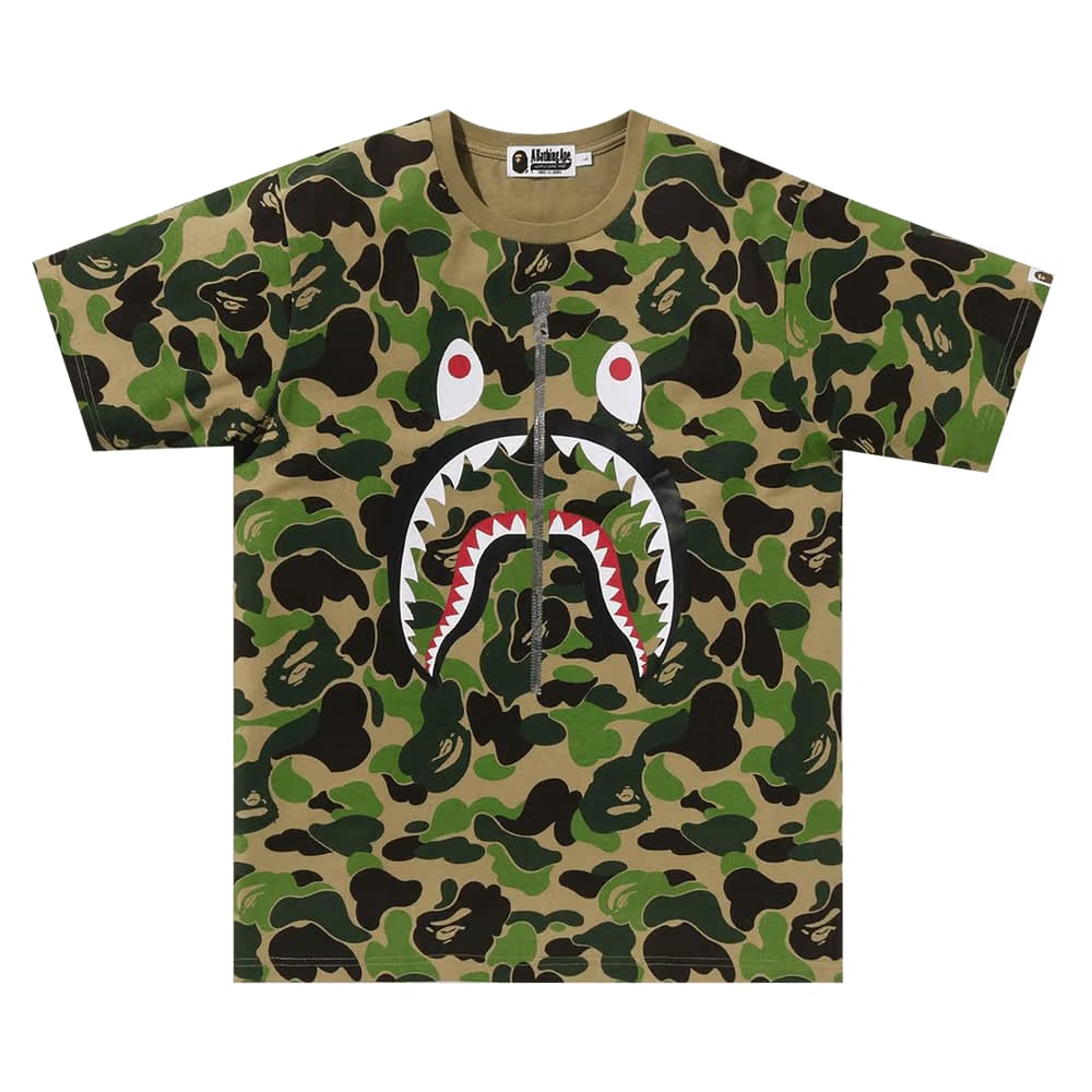BAPE ABC Camo Shark T-Shirt Green
