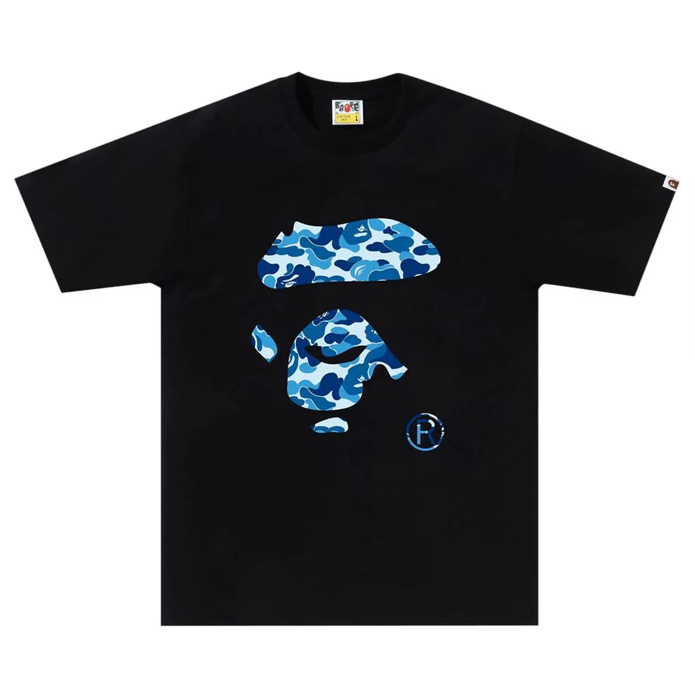 BAPE ABC Camo Ape Face T-Shirt Black/Blue