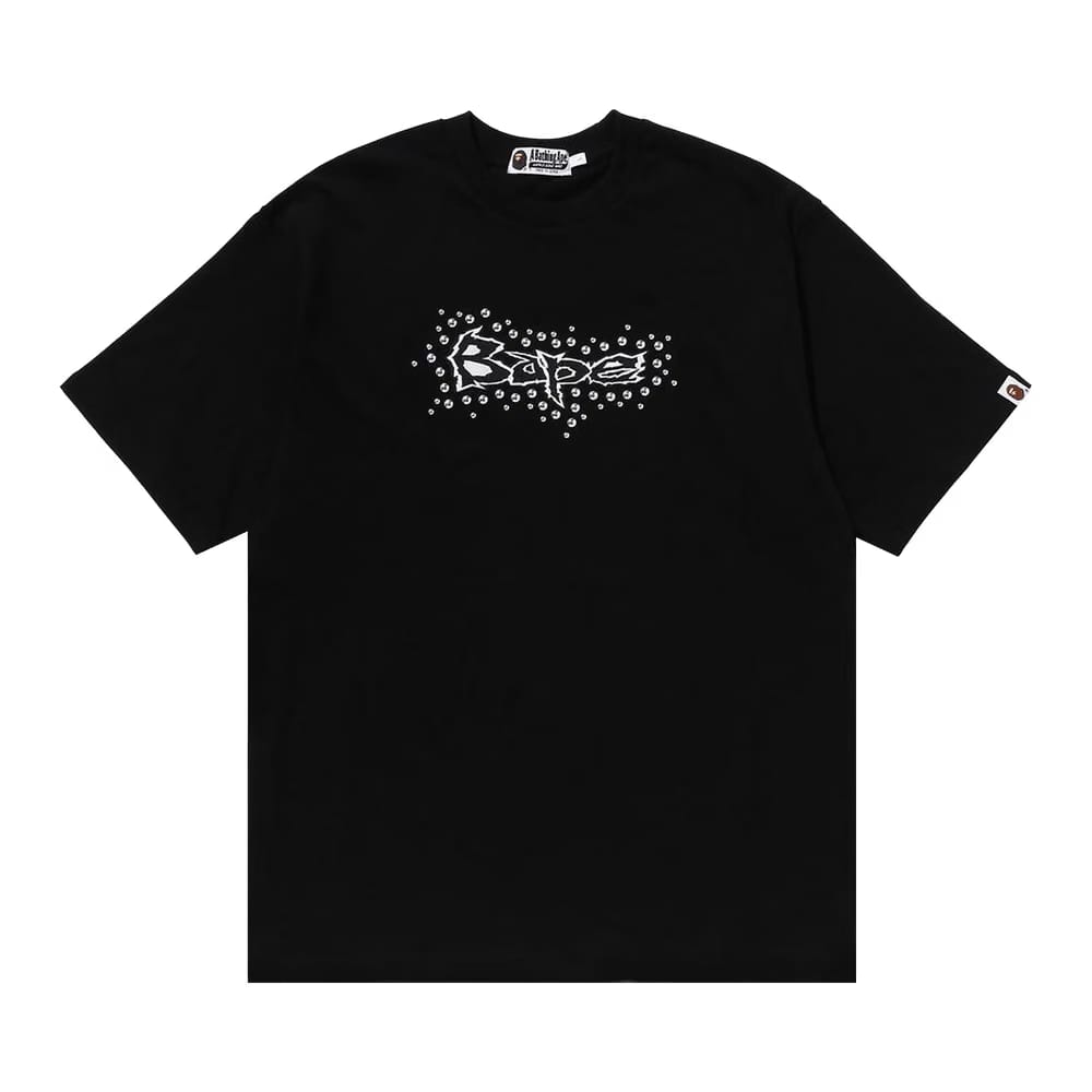 BAPE Studs Logo Relaxed Fit T-Shirt Black