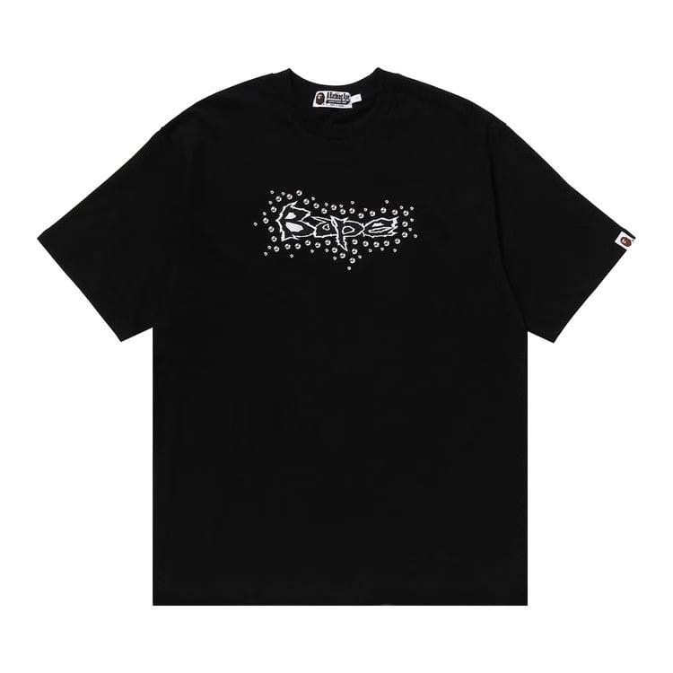 BAPE Studs Logo Relaxed Fit T-Shirt Black