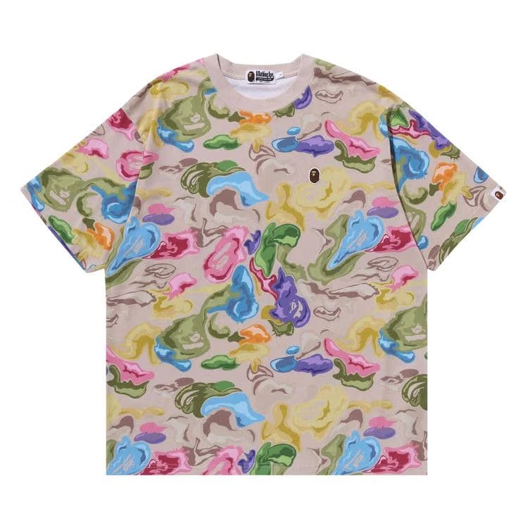 BAPE Art Camo Ape Head One Point T-Shirt Multicolor