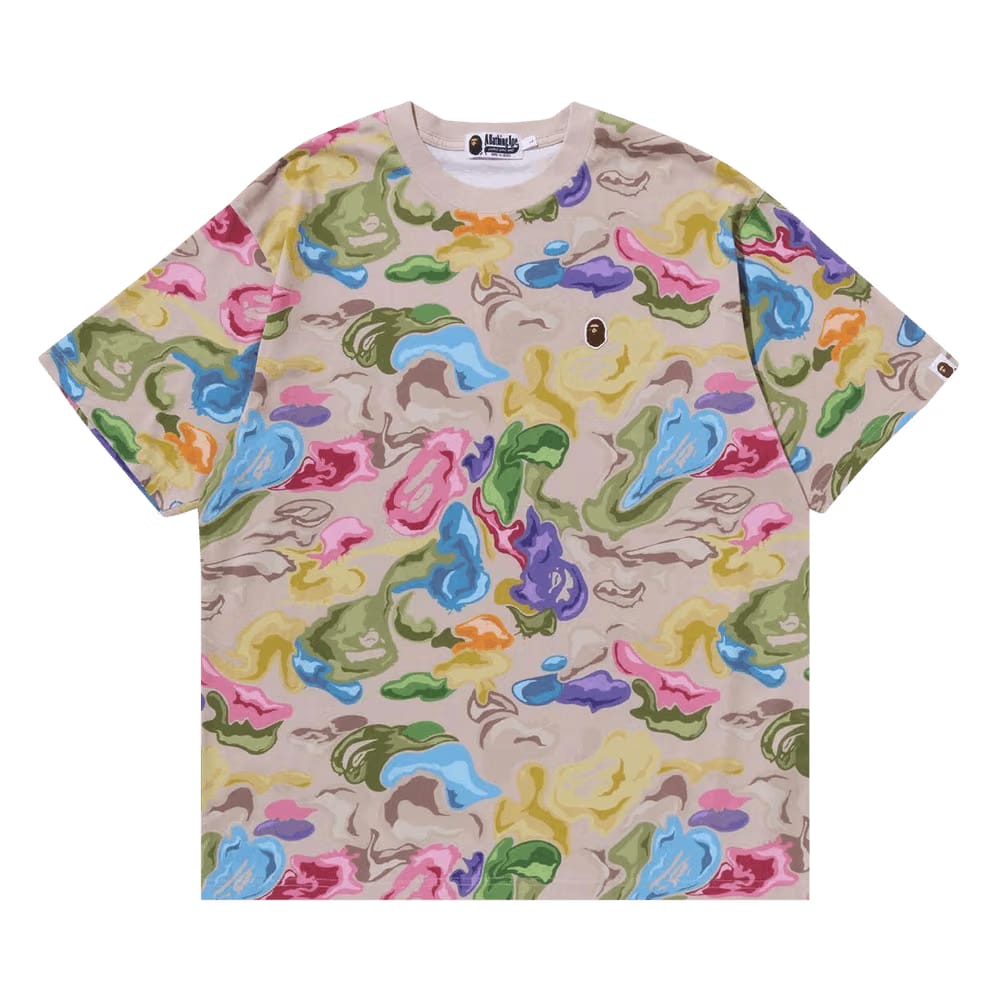 BAPE Art Camo Ape Head One Point T-Shirt Multicolor