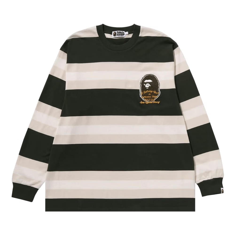 BAPE Badge Hoop Long-Sleeve T-Shirt Green