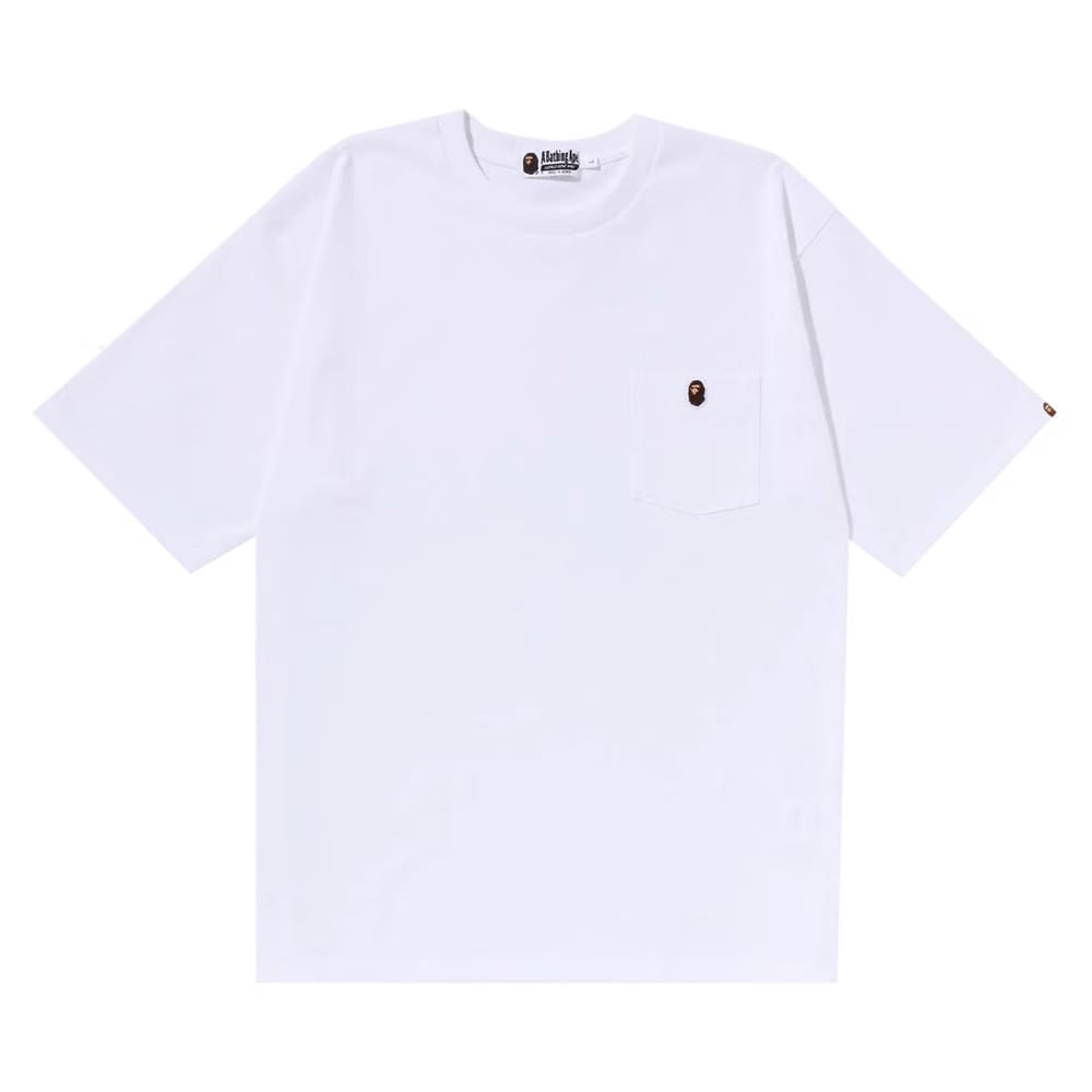 BAPE Ape Head One Point Relaxed Fit Pocket T-Shirt White