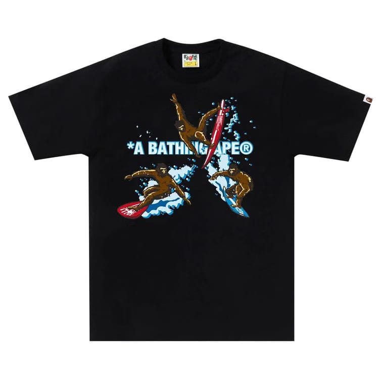 BAPE Surfing Apes T-Shirt Black