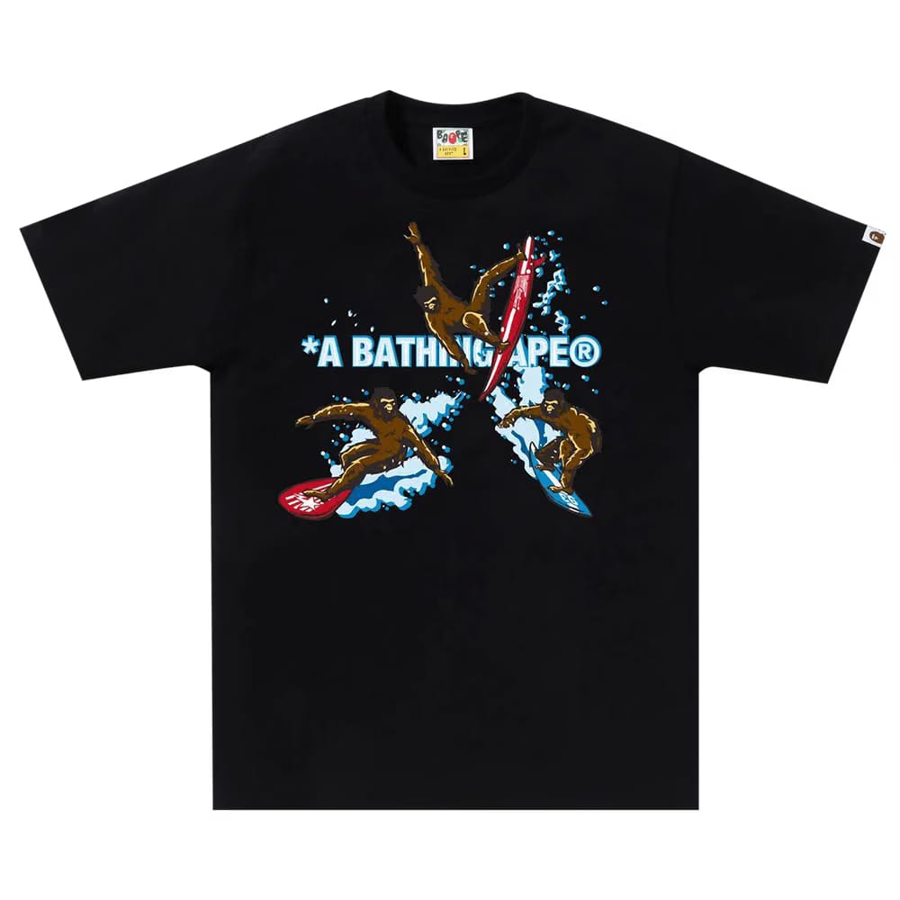 BAPE Surfing Apes T-Shirt Black