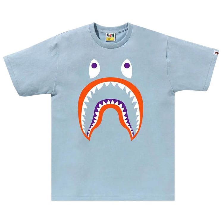 BAPE Colors Shark Ponr T-Shirt Sax