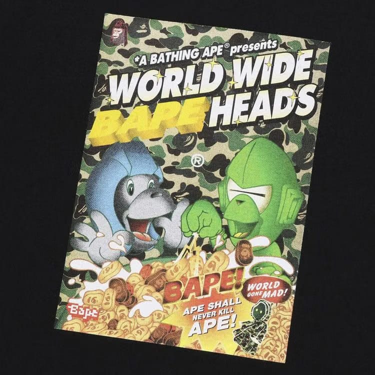 BAPE Heads Flyer T-Shirt Black