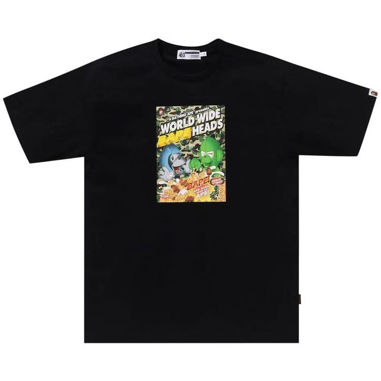 BAPE Heads Flyer T-Shirt Black