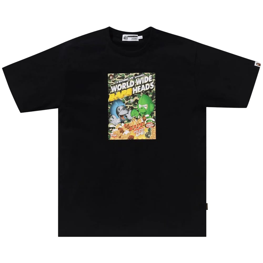 BAPE Heads Flyer T-Shirt Black