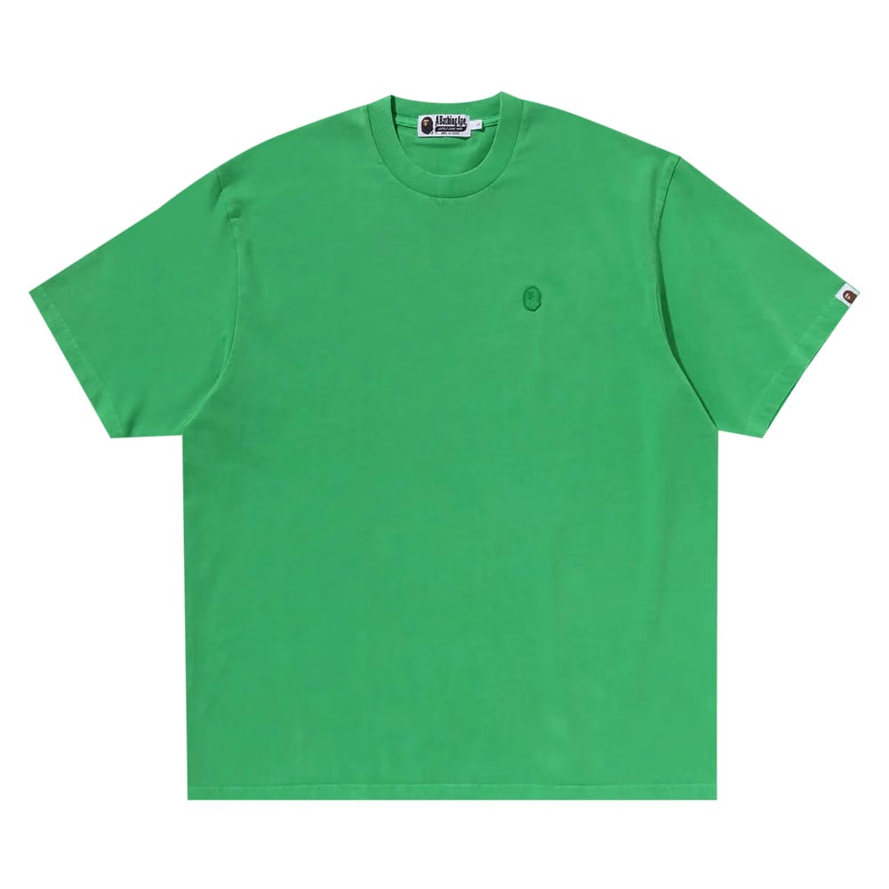 BAPE Ape Head One Point Garment Dyed Relaxed Fit T-Shirt Green