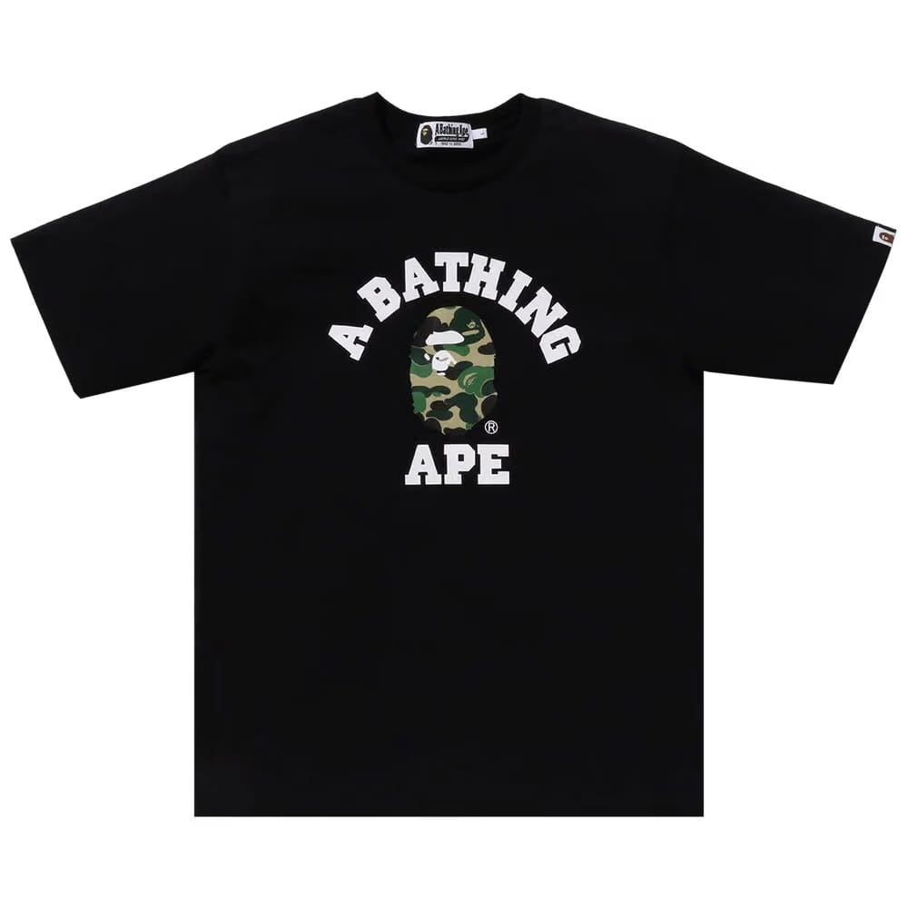 BAPE ABC Camo College Organic T-Shirt Black/Green