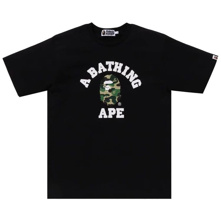 BAPE ABC Camo College Organic T-Shirt Black/Green