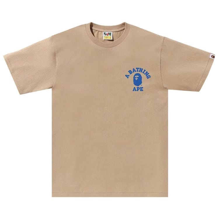 BAPE Liquid Camo College ATS T-Shirt Beige
