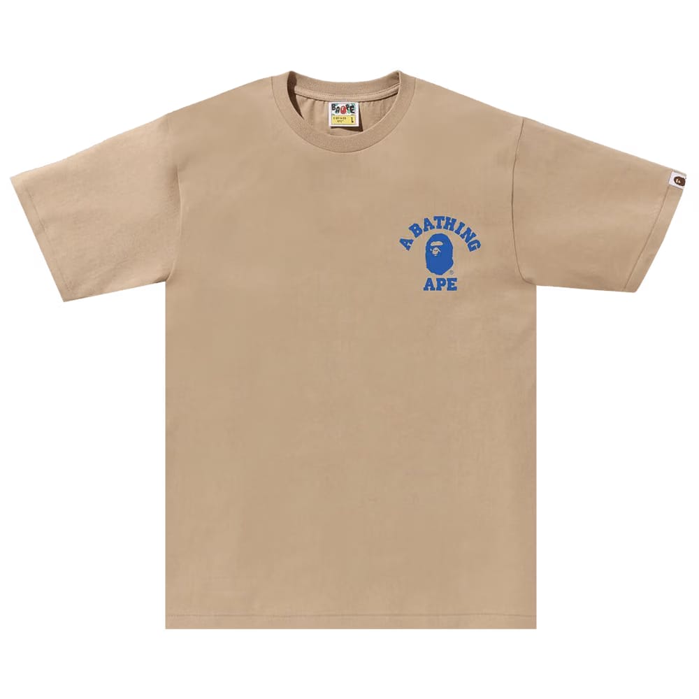 BAPE Liquid Camo College ATS T-Shirt Beige