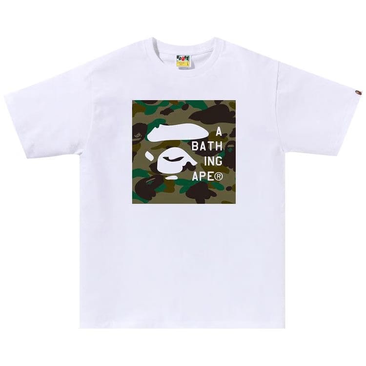 BAPE 1st Camo Face Tag Logo T-Shirt White