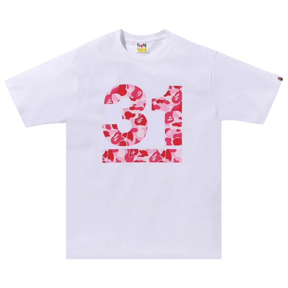 BAPE A Bathing Ape 31st Anniv. ABC Camo T-Shirt White/Pink