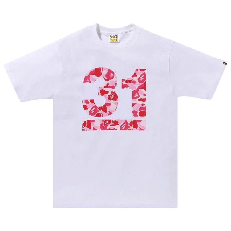 BAPE A Bathing Ape 31st Anniv. ABC Camo T-Shirt White/Pink