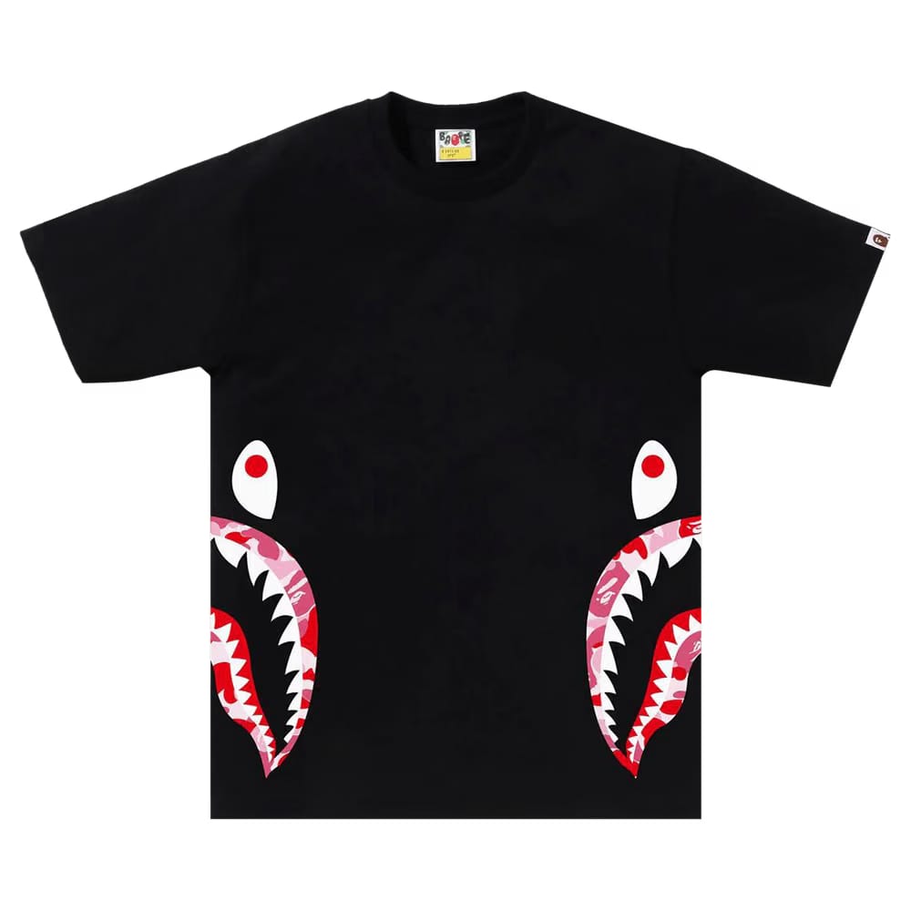 BAPE ABC Camo Side Shark T-Shirt Black/Pink