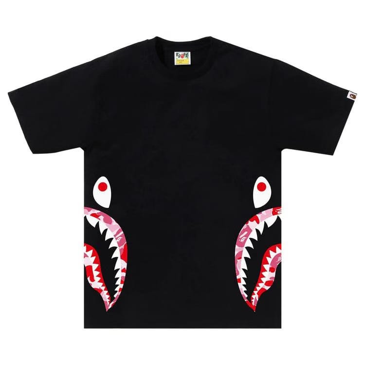 BAPE ABC Camo Side Shark T-Shirt Black/Pink