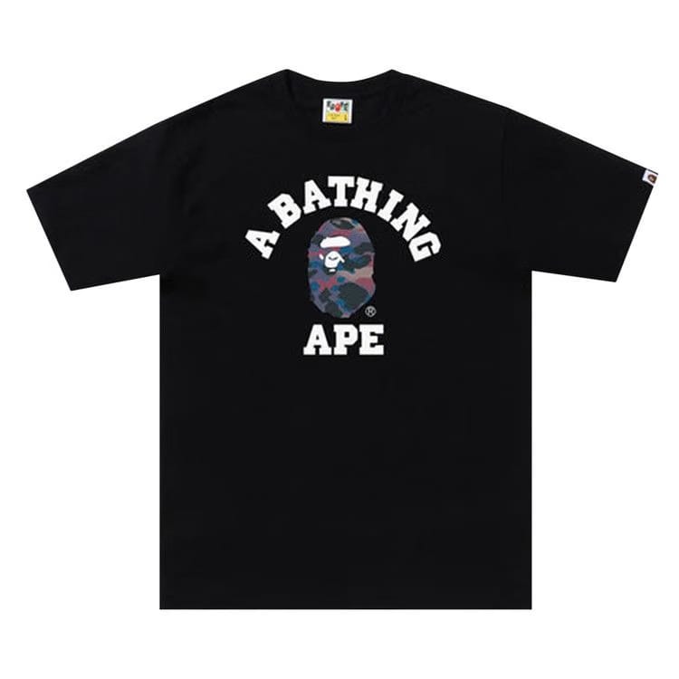 BAPE Grid Camo College T-Shirt Black/Purple