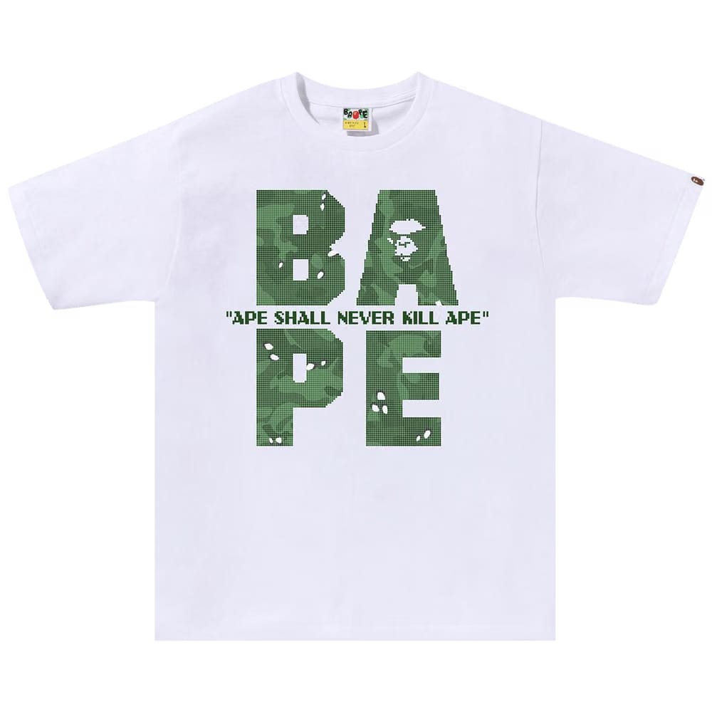 BAPE Bitmap Logo T-Shirt White