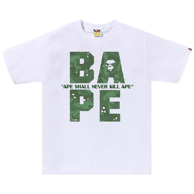 BAPE Bitmap Logo T-Shirt White