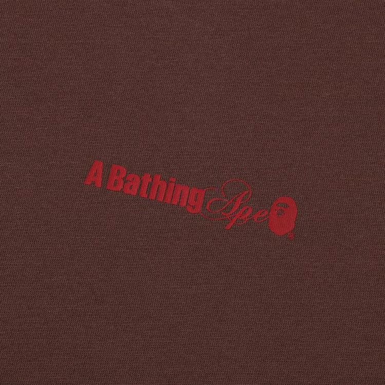 BAPE Water Print Logo Relaxed Fit T-Shirt Brown