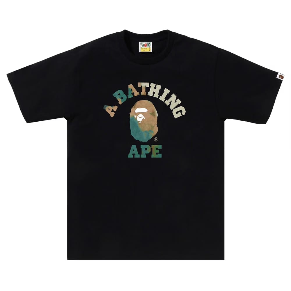 BAPE Tie Dye College T-Shirt Black/Beige