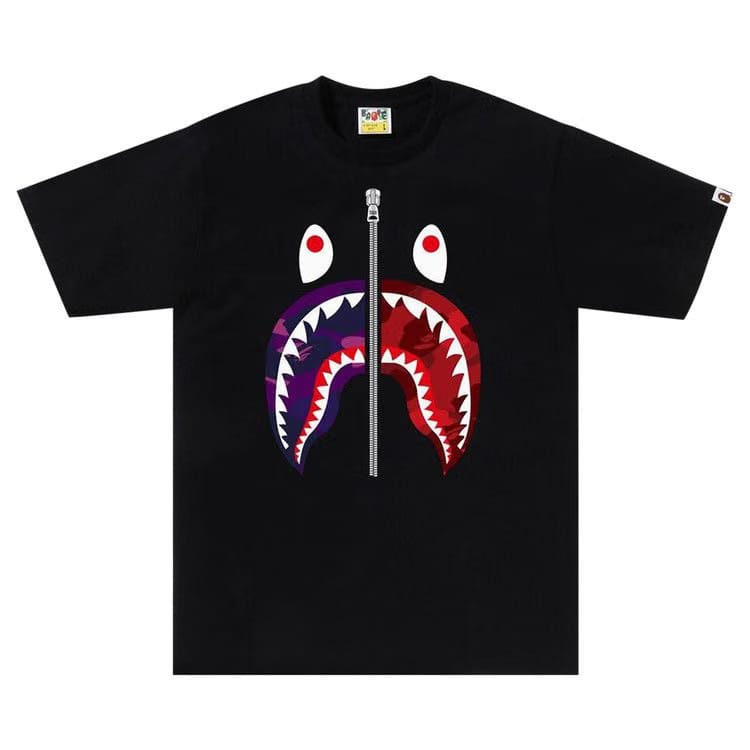 BAPE Color Camo Separate Shark T-Shirt Black/Purple