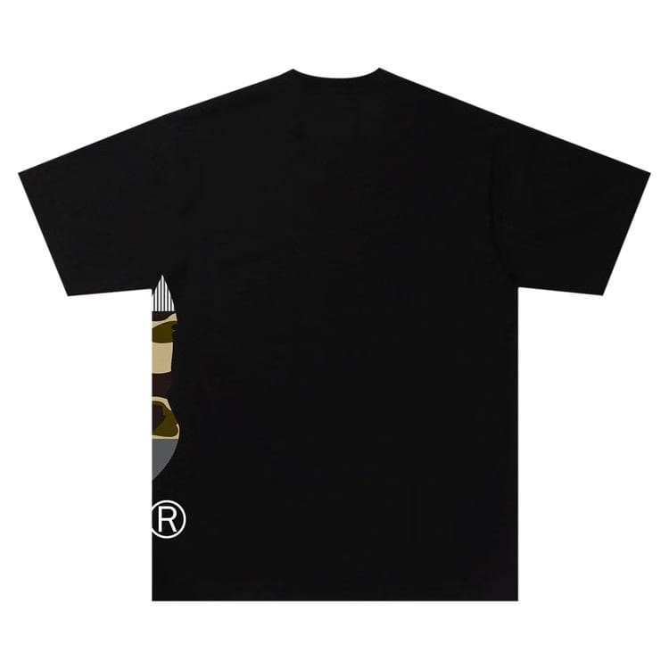 BAPE Military Crazy Side Big Ape Head T-Shirt Black