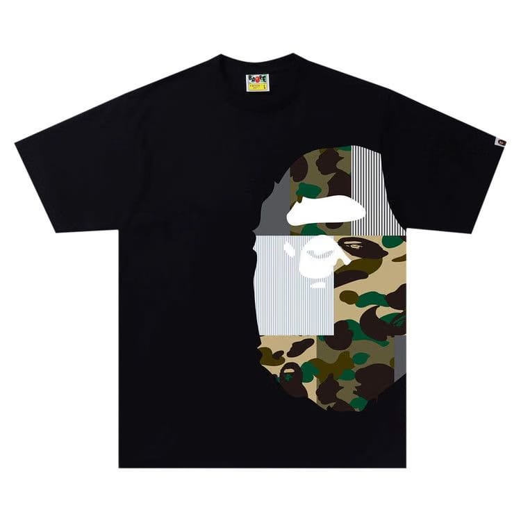 BAPE Military Crazy Side Big Ape Head T-Shirt Black