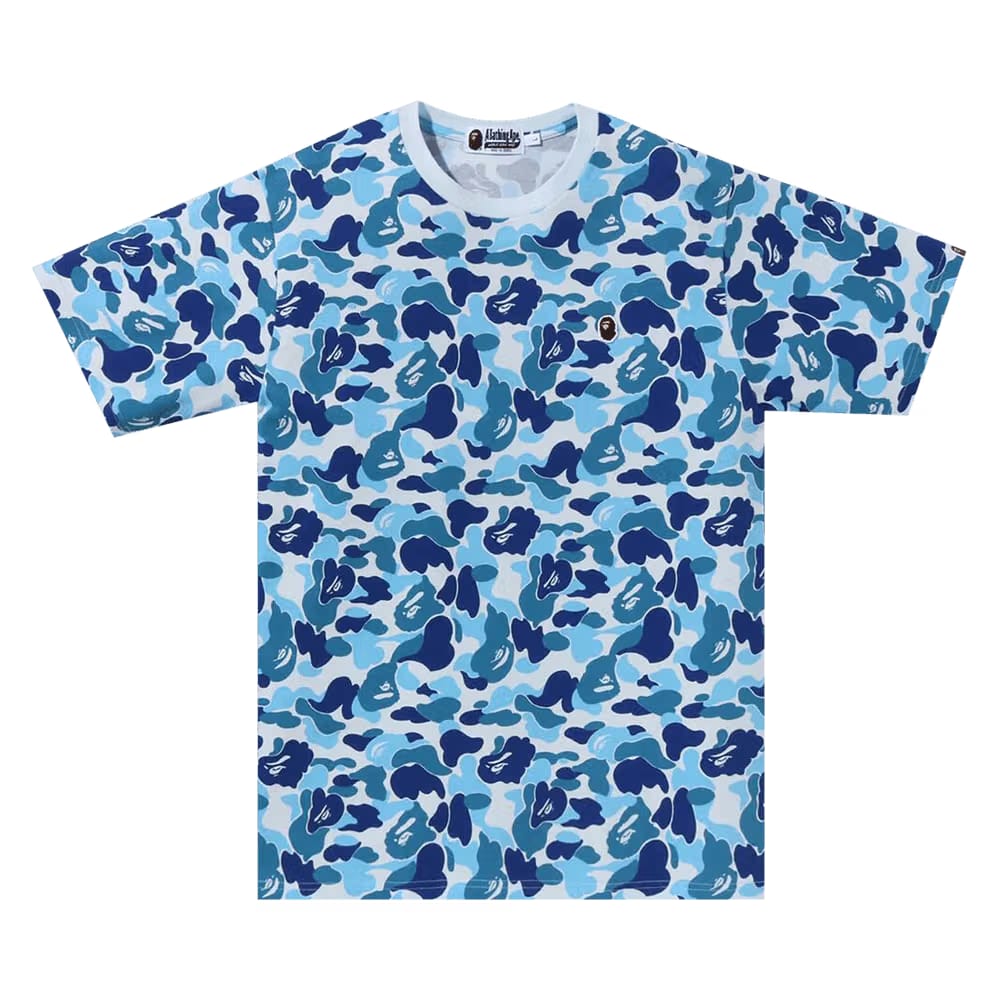 BAPE ABC Camo Ape Head One Point T-Shirt Blue