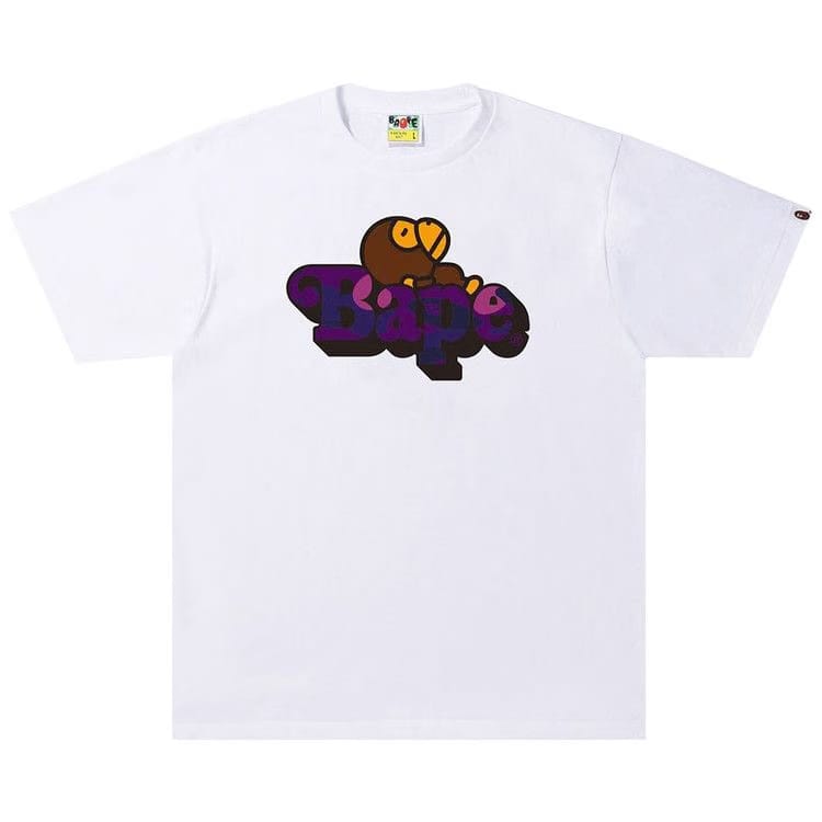 BAPE Color Camo C Milo On T-Shirt White/Purple