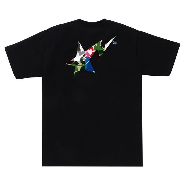 BAPE ABC Camo Crazy Bape Sta Logo T-Shirt Black