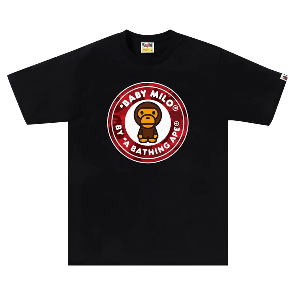 BAPE Color Camo Milo Busy Works T-Shirt Black/Red