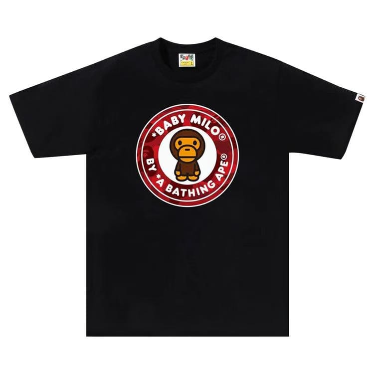 BAPE Color Camo Milo Busy Works T-Shirt Black/Red