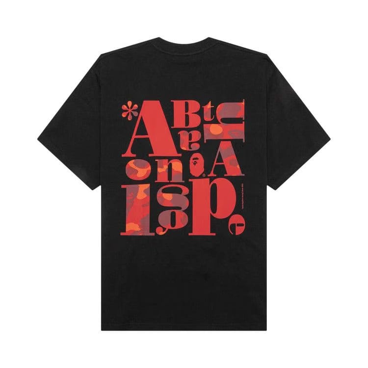 BAPE Text Graphic T-Shirt Black