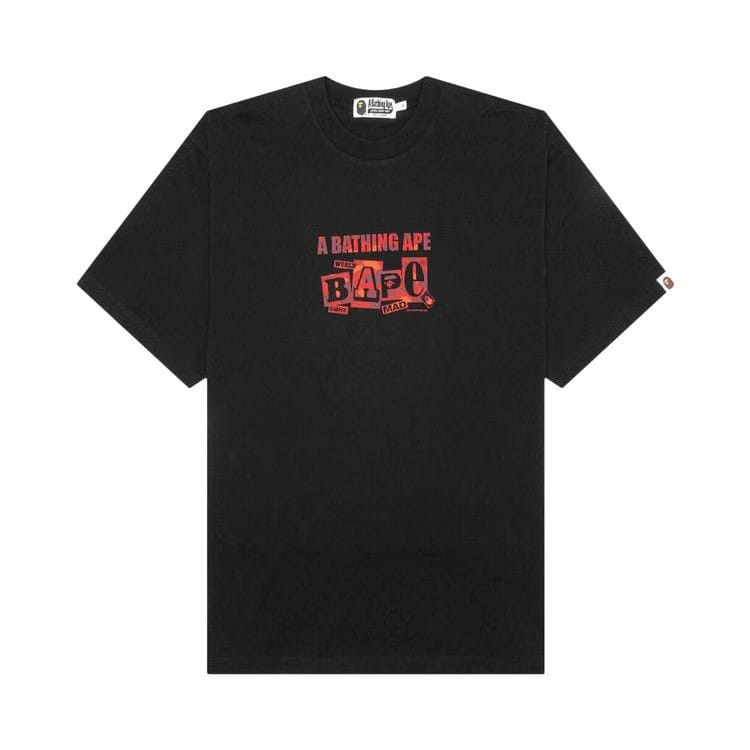 BAPE Text Graphic T-Shirt Black