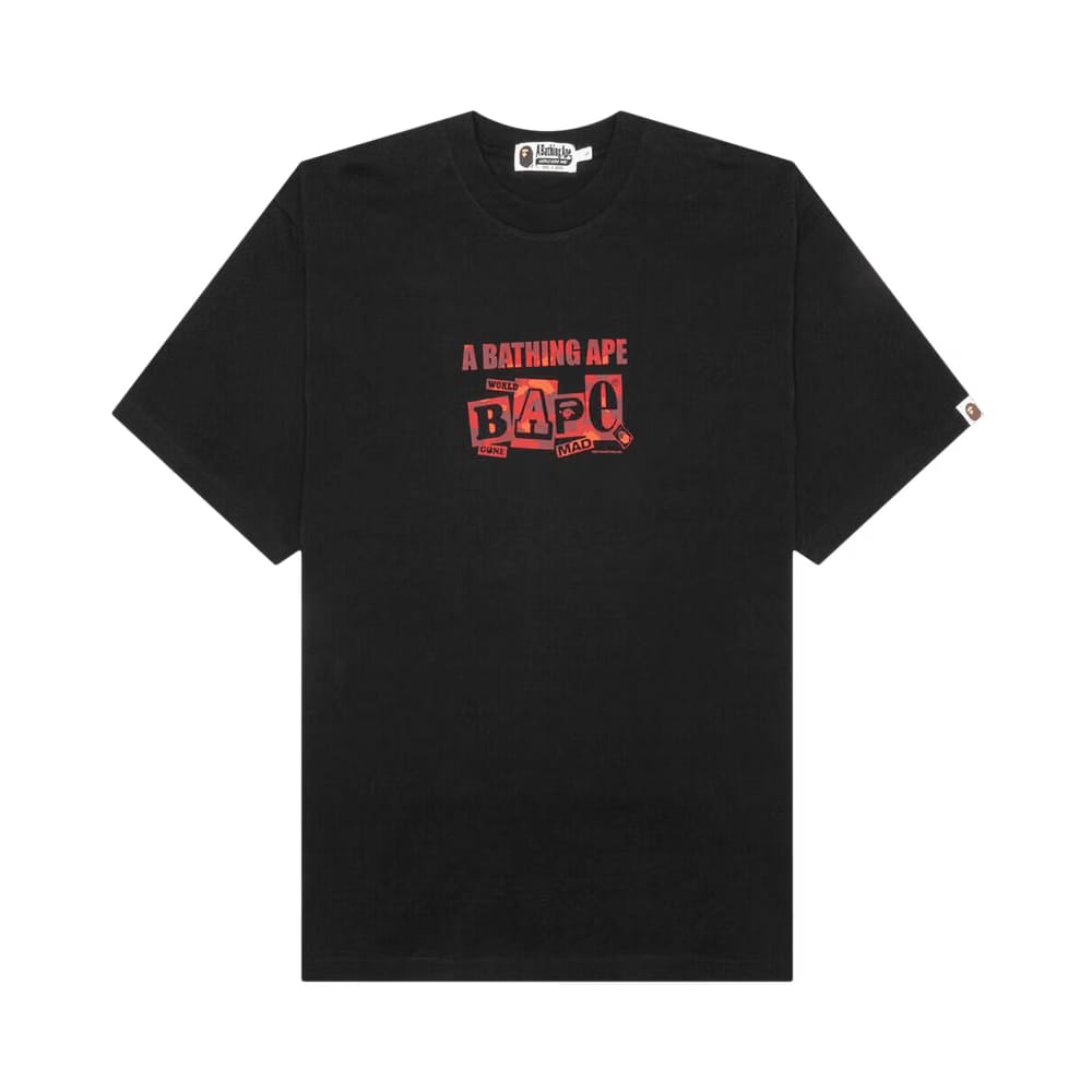 BAPE Text Graphic T-Shirt Black