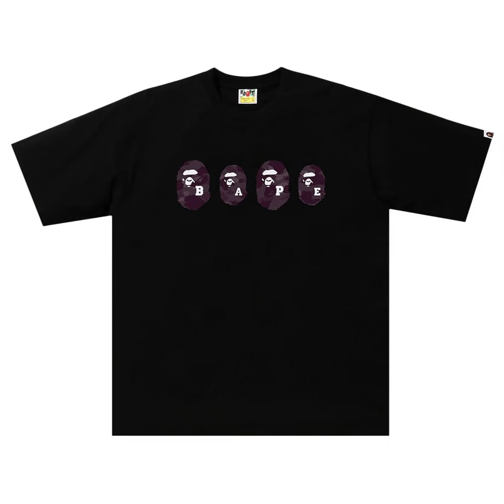 BAPE Color Camo Ape Head Relaxed T-Shirt Black/Burgundy