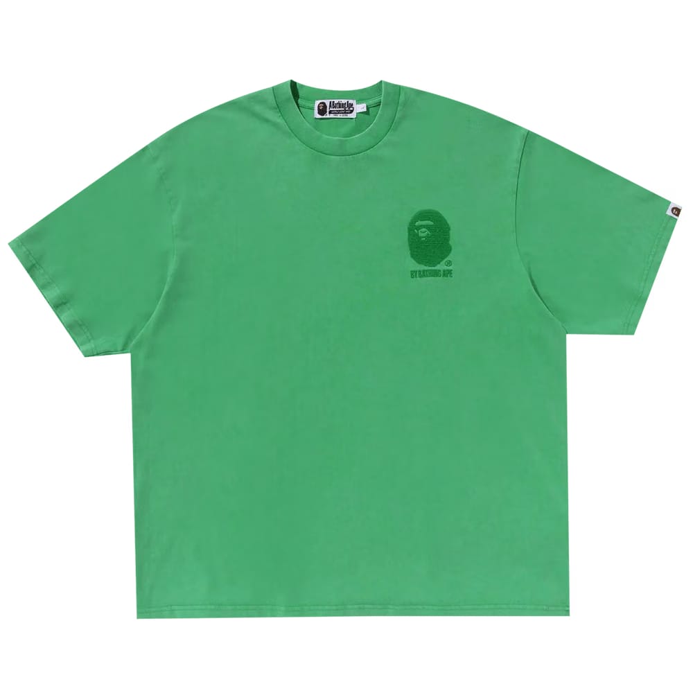 BAPE Ape Head One Point Acid Wash Relaxed Fit T-Shirt Green