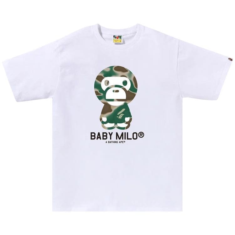 BAPE Liquid Camo Baby Milo T-Shirt White/Olive Drab