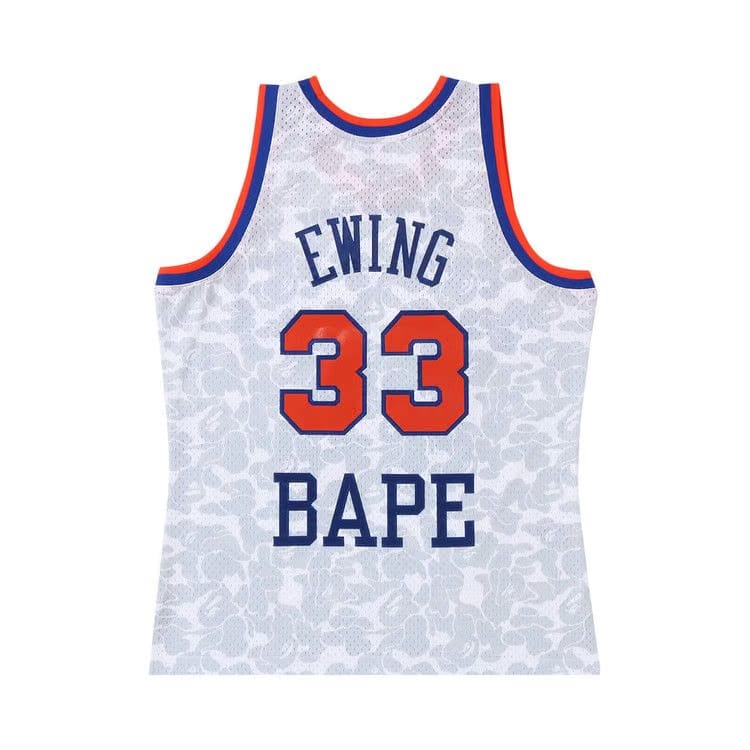 BAPE x Mitchell & Ness New York Knicks Ewing Jersey White