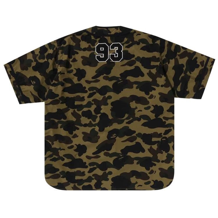 BAPE 1st Camo Baseball Shirt Green