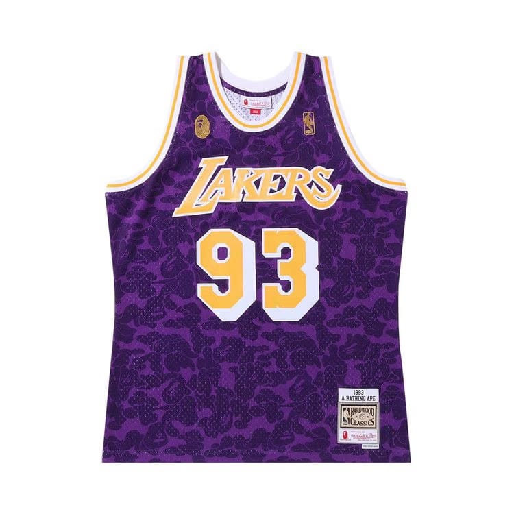 BAPE x Mitchell & Ness Los Angeles Lakers Jersey Purple
