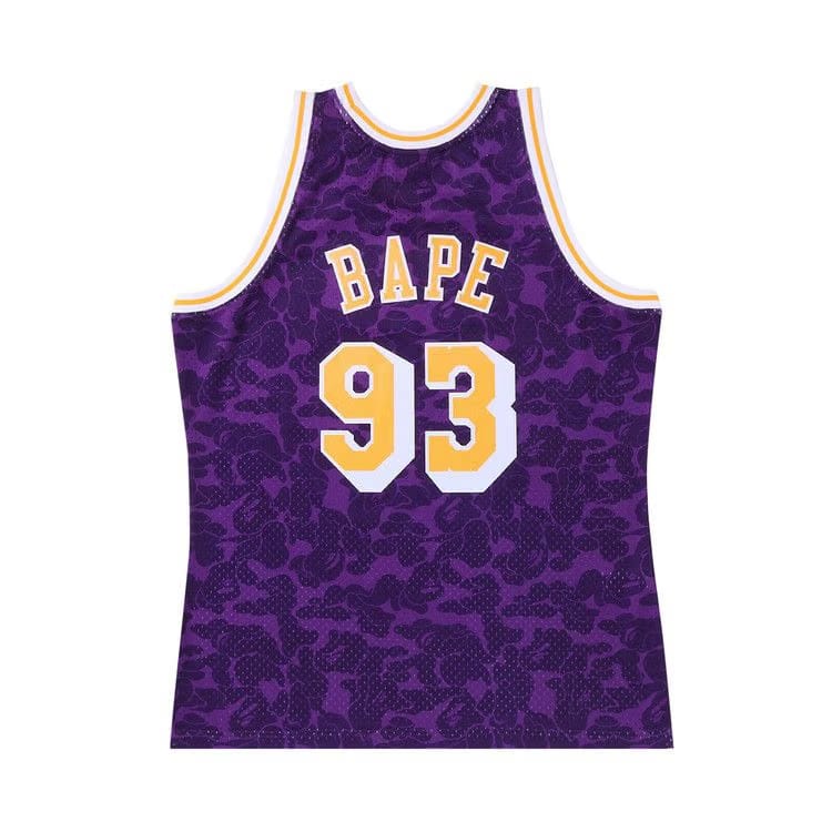 BAPE x Mitchell & Ness Los Angeles Lakers Jersey Purple