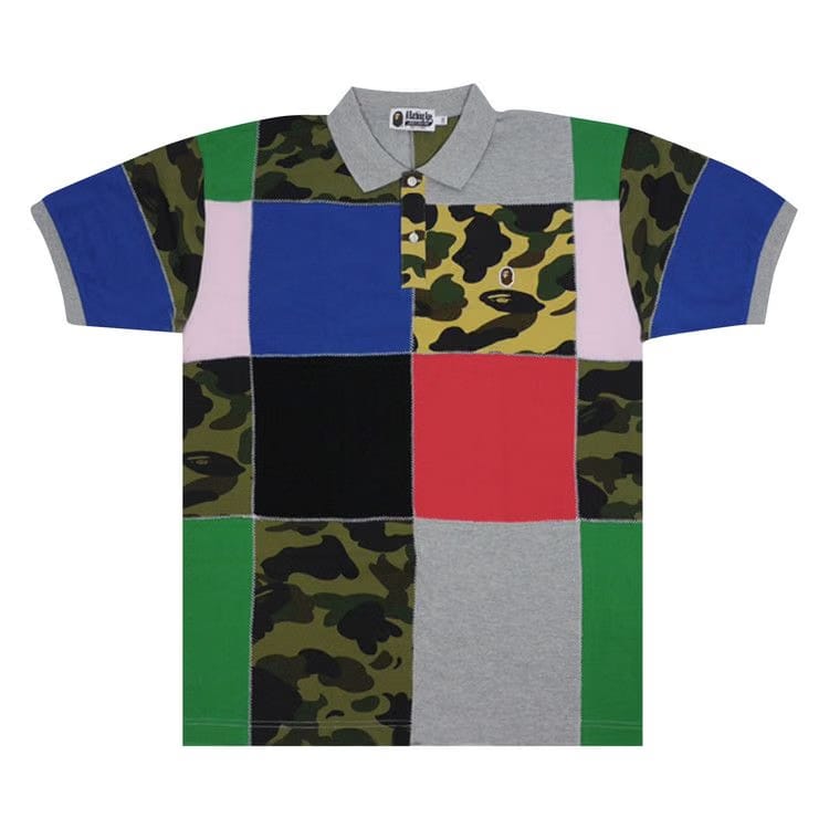 BAPE Patchwork Polo Shirt Multicolor