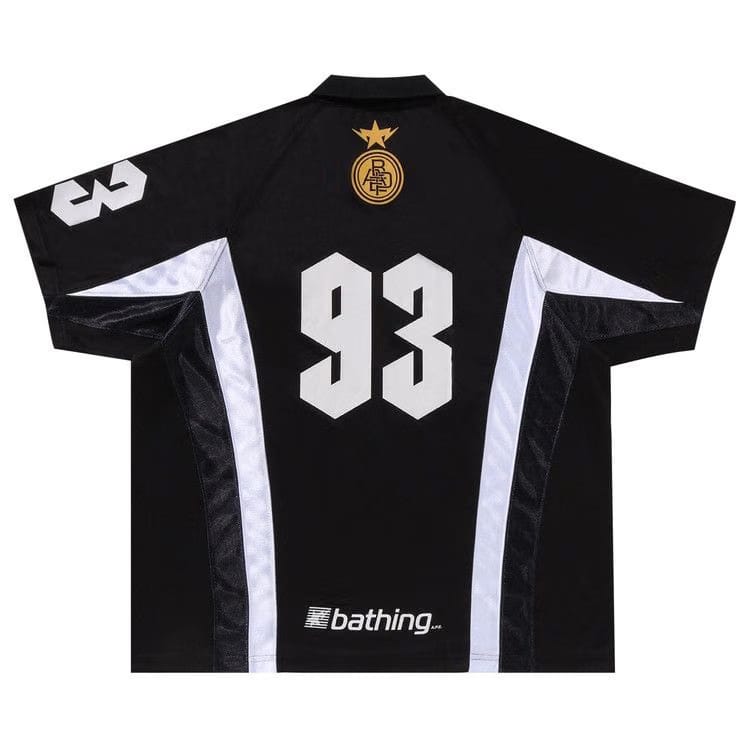 BAPE Multi Logo Relaxed Fit Soccer Jersey Black